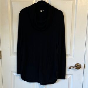 Cable & Gauge Black Cowl Neck Tunic Top